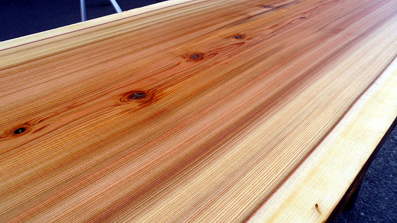 サムネイル： 杉/スギ 1000x650x45mm 天然木リビングテーブル・パソコンデスク天板/DIY木材・1枚板・無垢板/下仕上げ済み