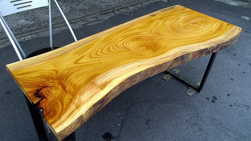 天然 欅 DIY材 木材 天板 無垢材 机 一枚板 カウンターテーブル 欅/ケヤキ 1500x650x40mm 天然木カウンターテーブル・バー