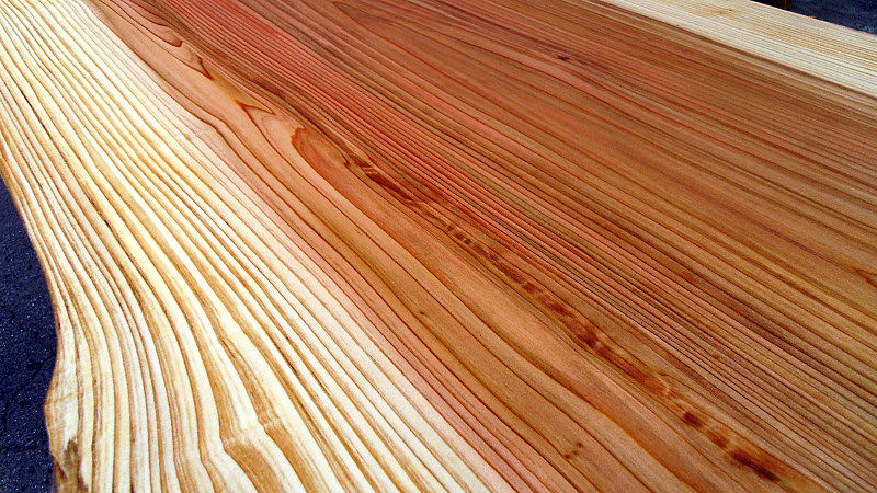 サムネイル： 【幅120×奥行60cm規格】杉 スギ 無垢 天板 一枚板 120×69cm｜DIY用 デスク テーブル 向け 無塗装 下仕上げ済み