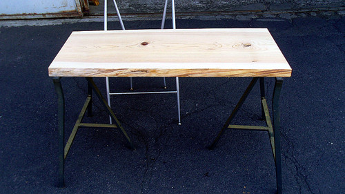 桧/ヒノキ 1000x400x30mm 天然木ローテーブル・書斎デスク天板/DIY木材