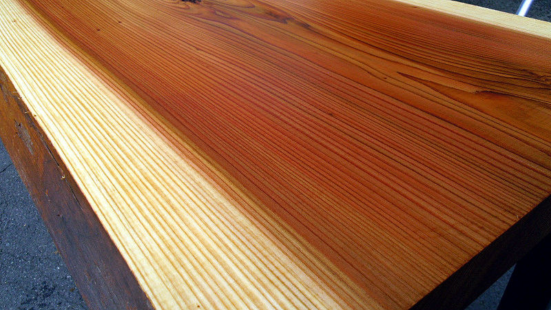 サムネイル： 【幅100×奥行55cm規格】杉 スギ 無垢 天板 一枚板 100×58cm 厚4.5cm｜DIY用 デスク テーブル 向け 無塗装 下仕上げ済み