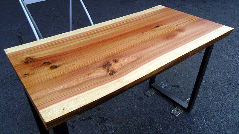 サムネイル： 杉/スギ 1100x570x45mm 天然木リビングテーブル・パソコンデスク天板/DIY木材・無垢板・1枚板/下仕上げ済み