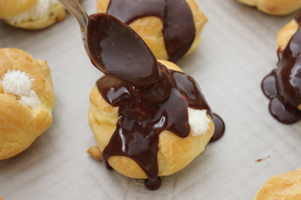 Chocolate Glazed Cream Puffs