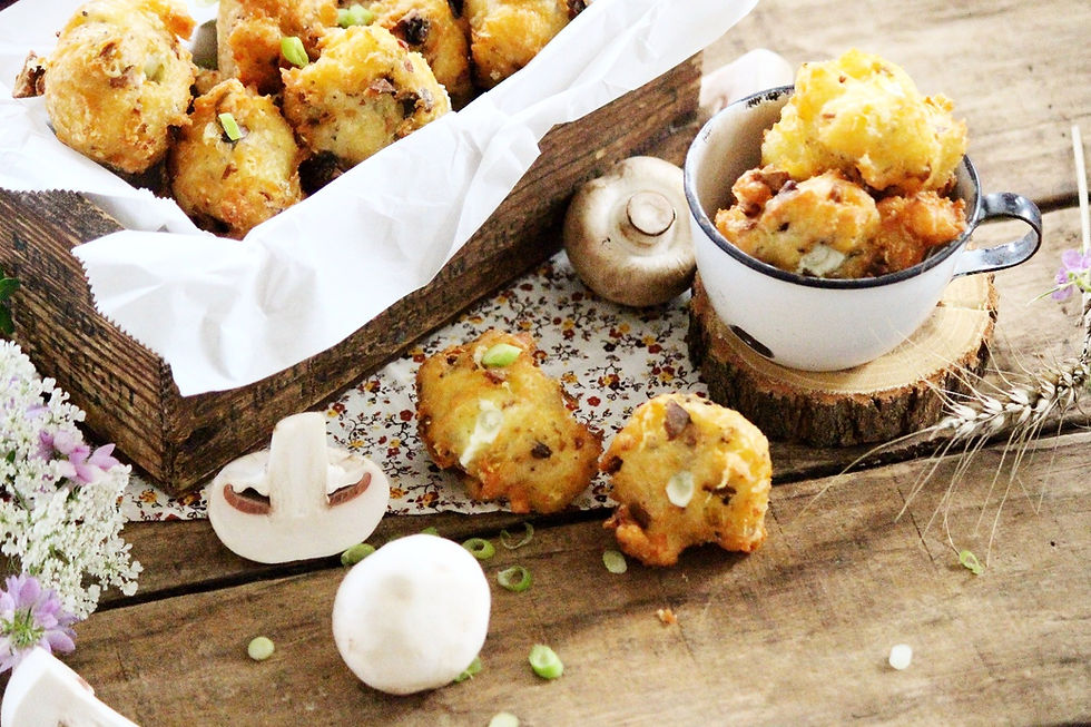 Mushroom and Oka Cheese Puffs