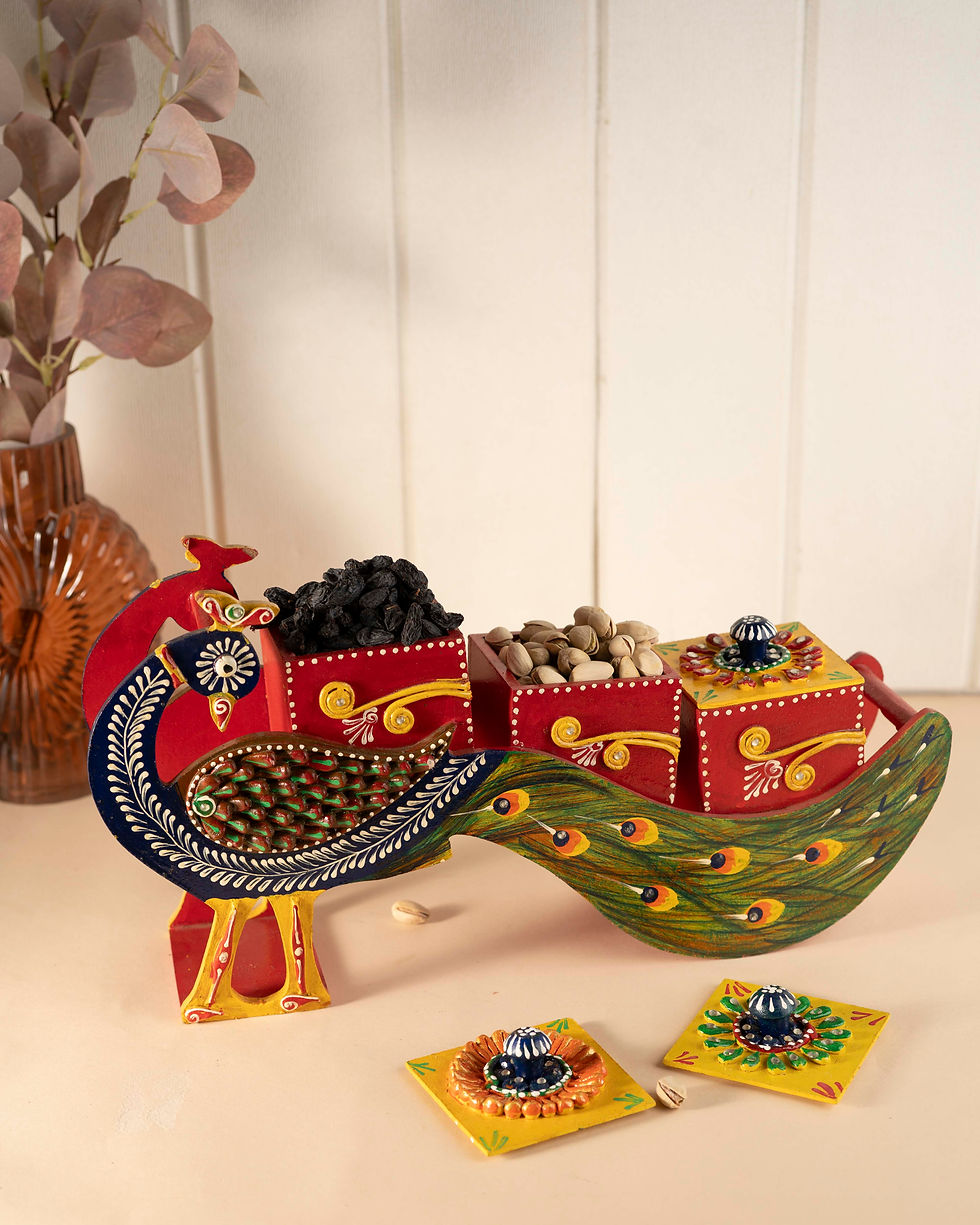 Thumbnail: Wooden Dry Fruit Platter