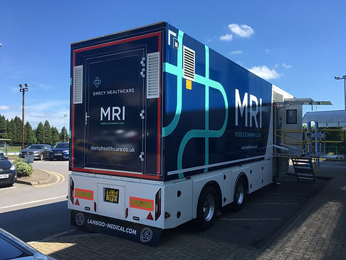 Mobile MRI Aera 1.5T on Lamboo trailer