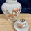 Thumbnail: Vintage Japanese Porcelain Ginger Jar with Iris Flowers and Gold Trims