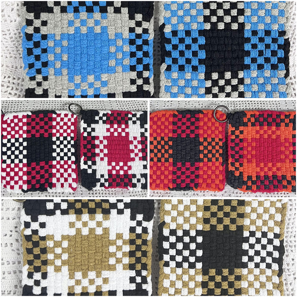 NFL Team Colors NFC South 2-pc Hand Woven 5 1/2" Cotton Coasters