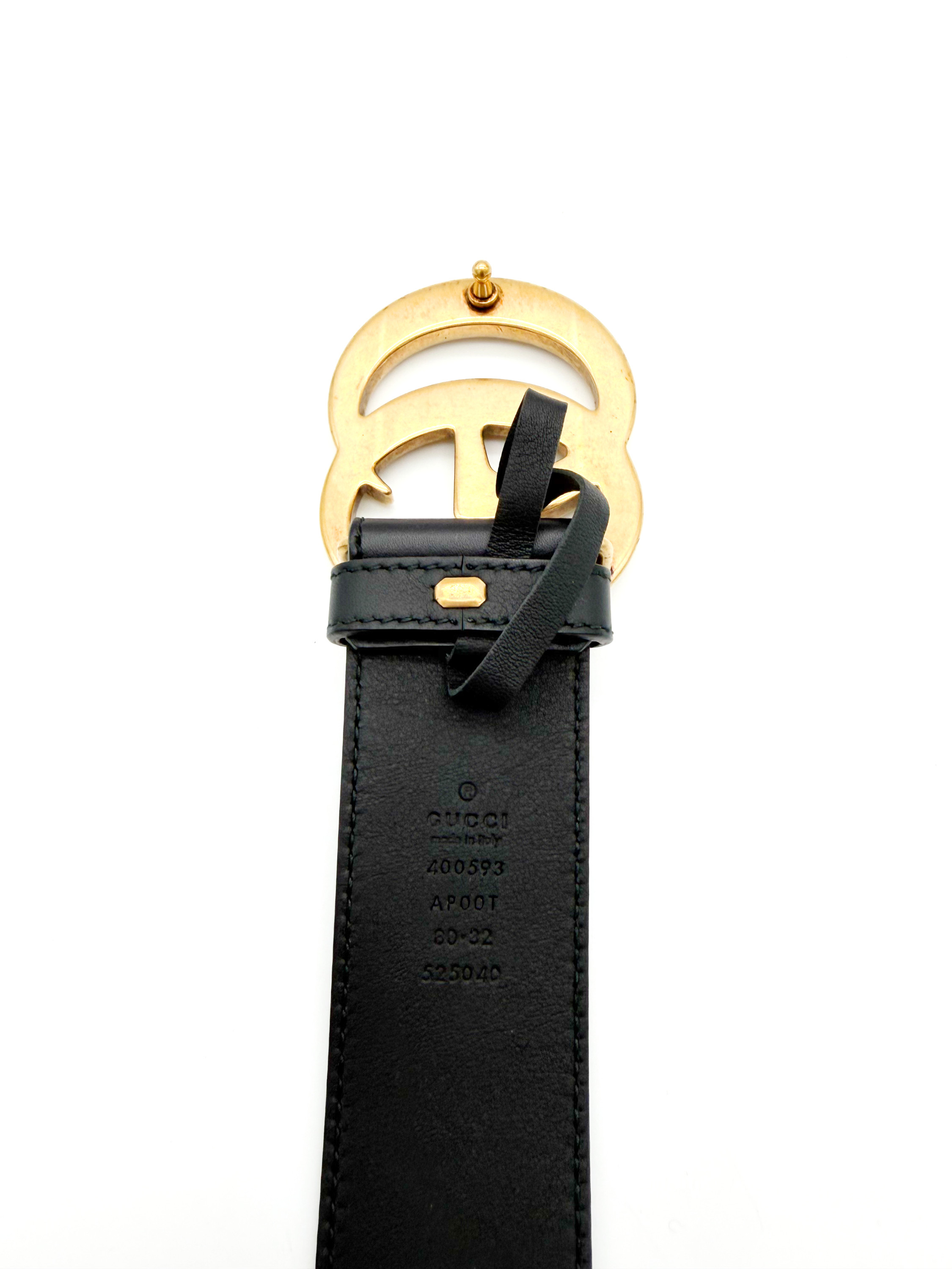 Gucci Marmont Double G Leather Belt Black image 2