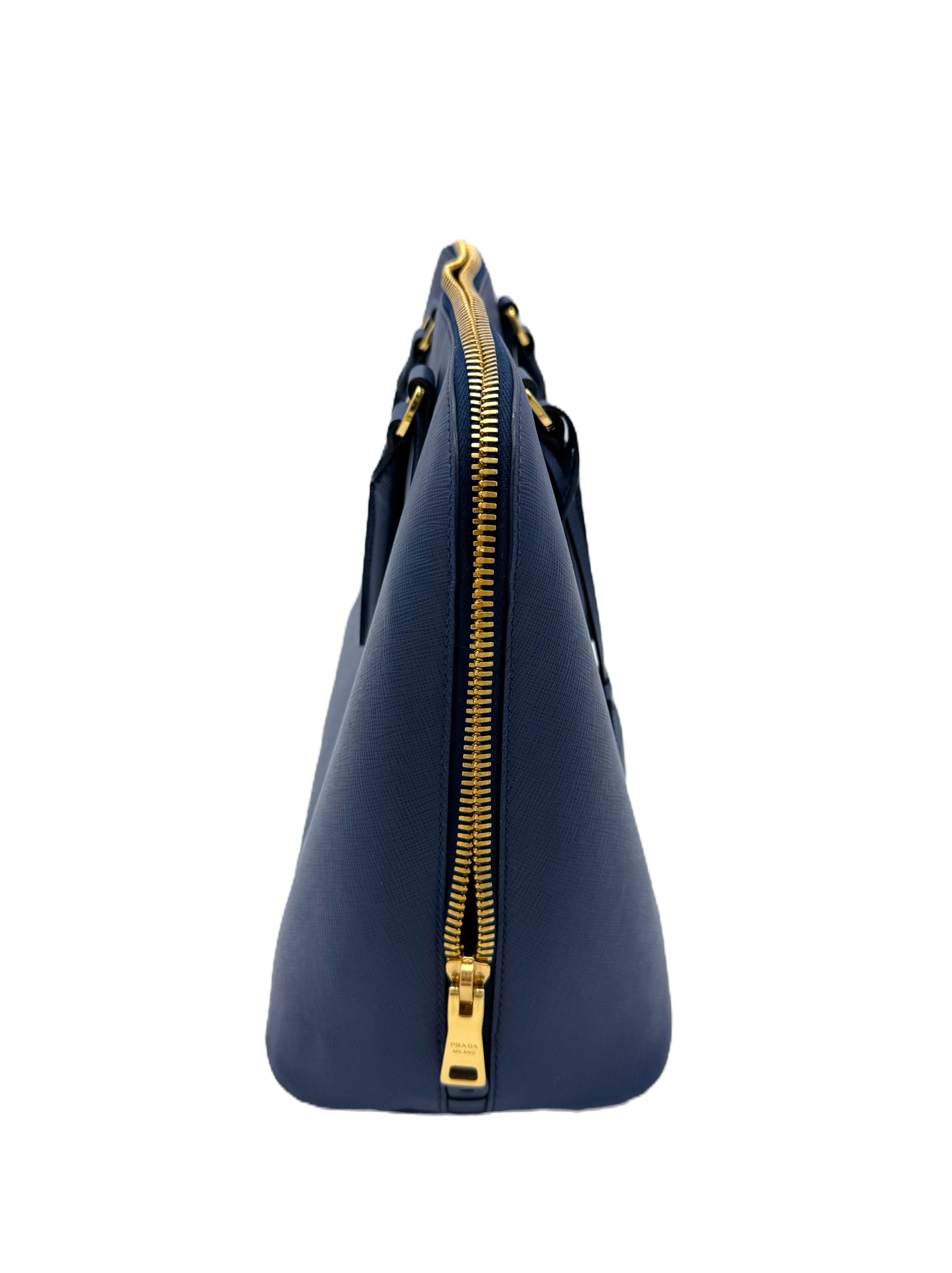 Prada Promenade Medium Saffiano Lux Tote Blue image 3