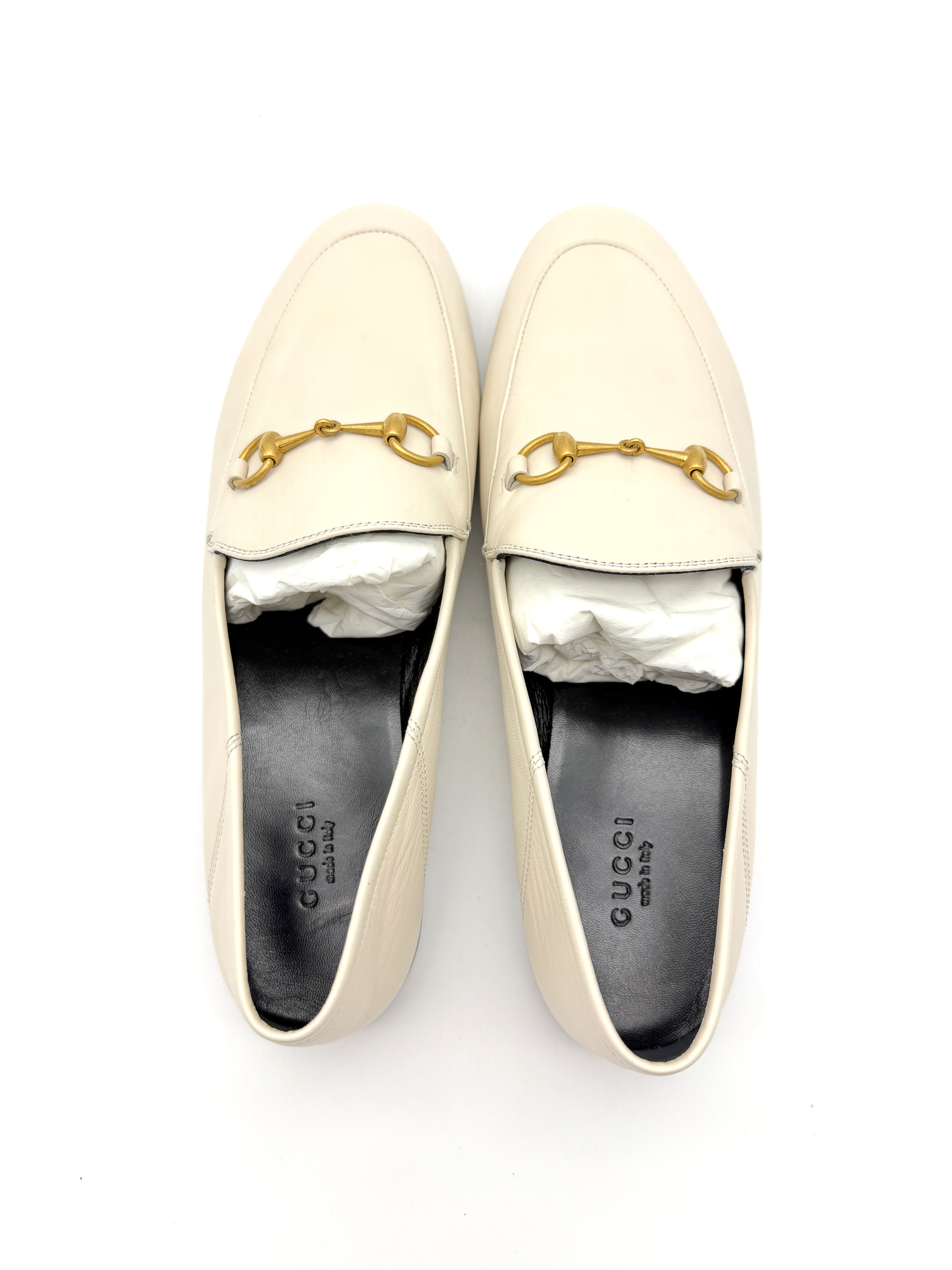Gucci White Horsebit Loafers (Size 40.5) image 2