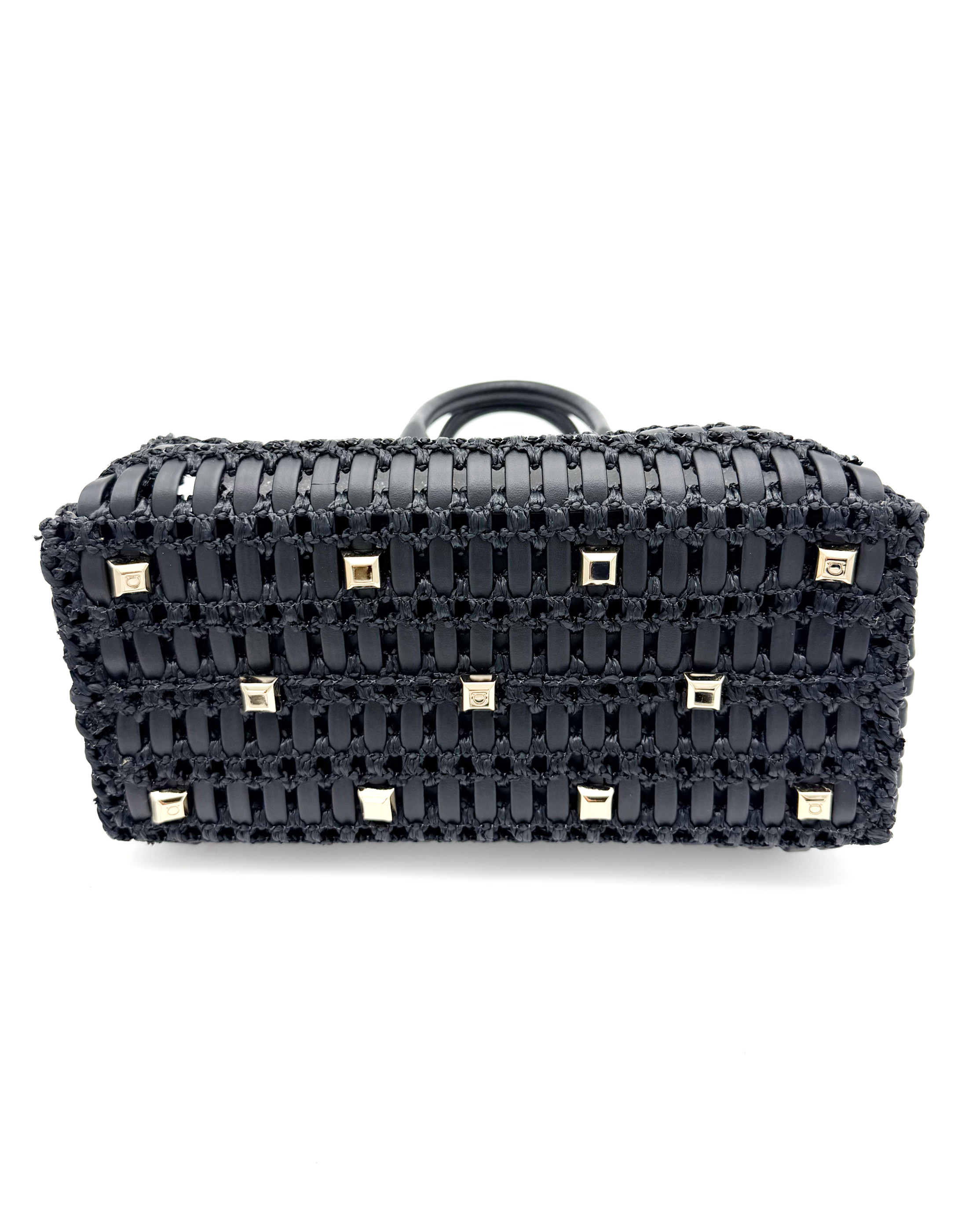 Salvatore Ferragamo Crochet Gancini Top Handle Bag image 4