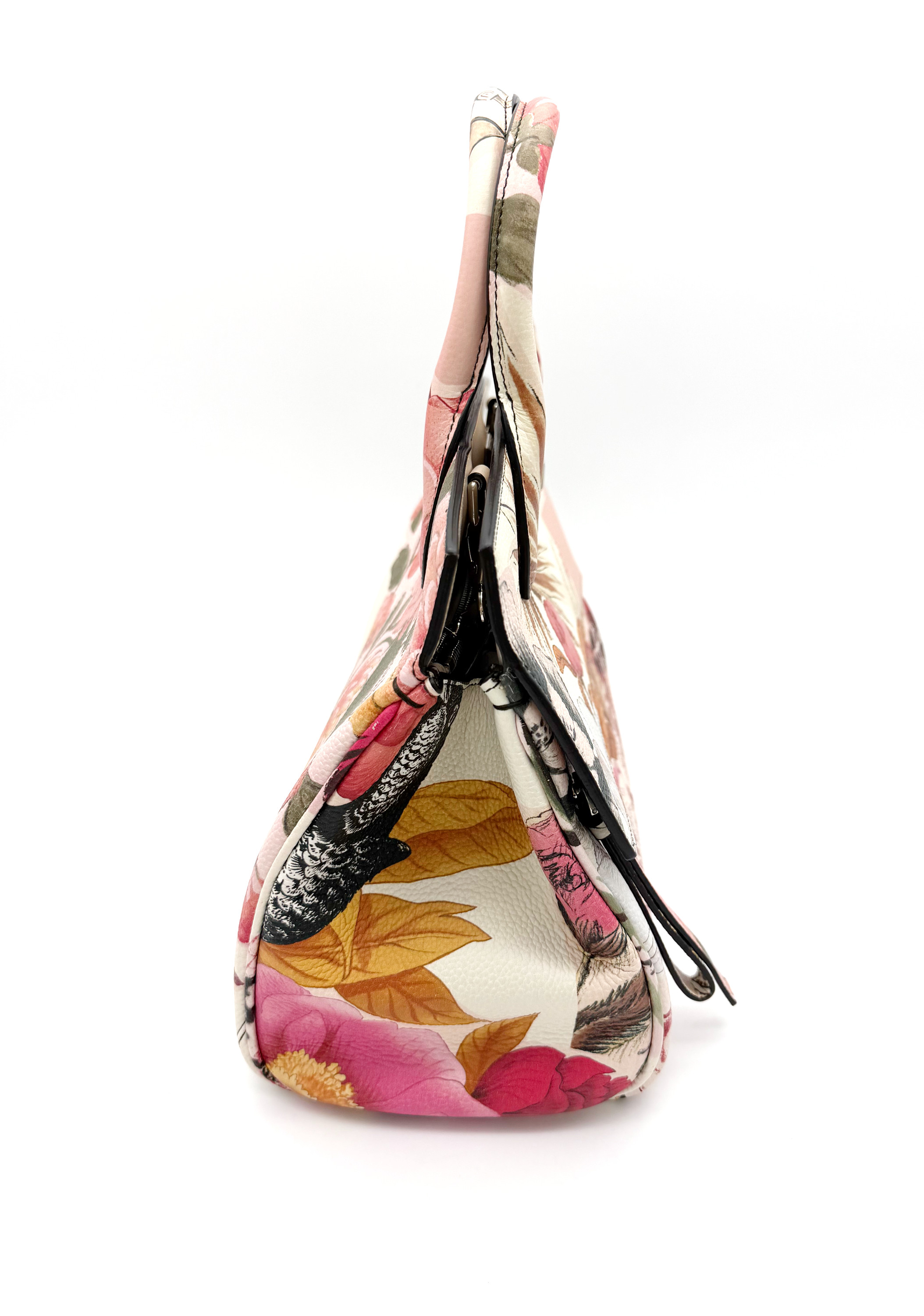 Salvatore Ferragamo Top Handle The Studio Botanical Print Pink image 3