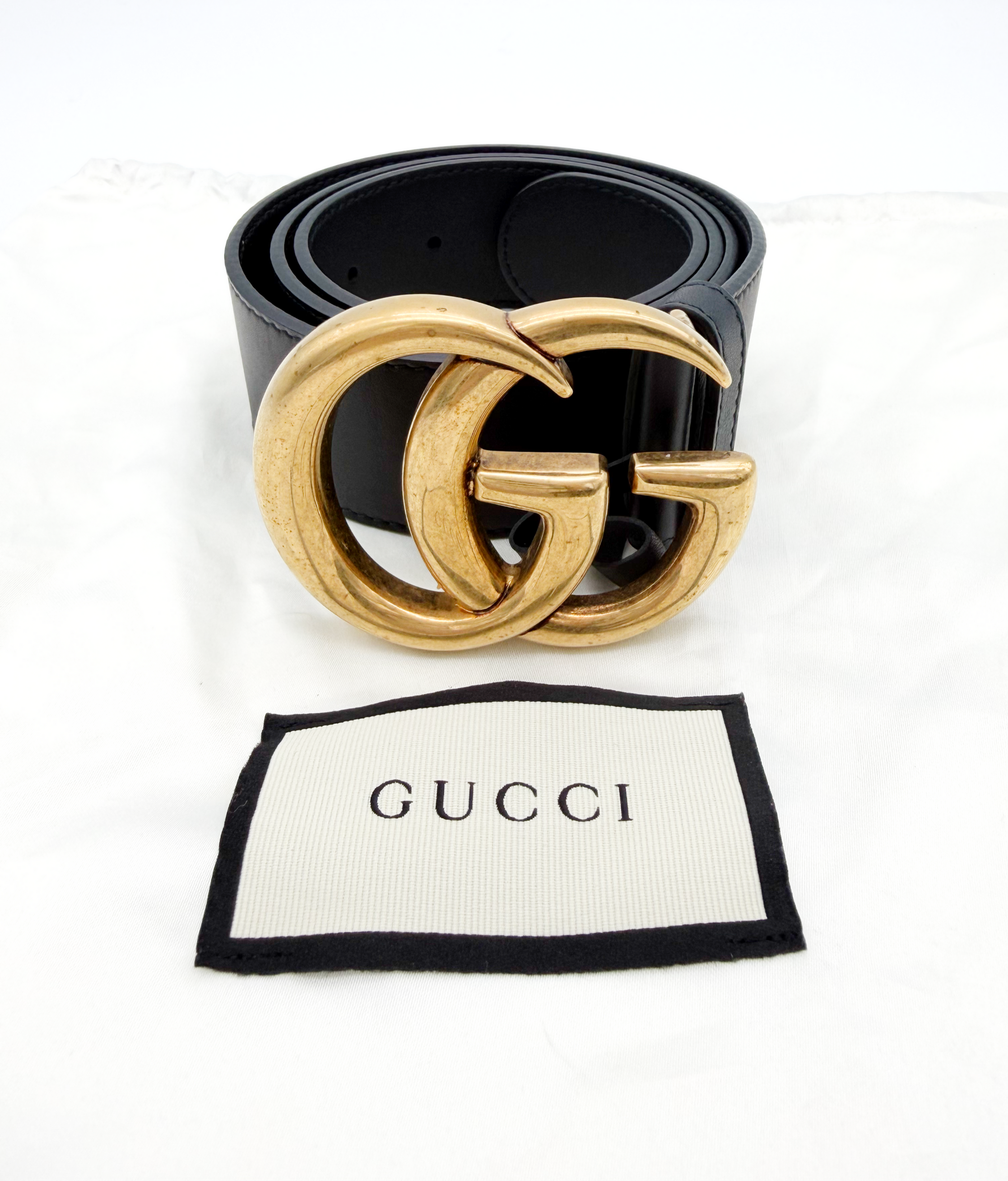 Gucci Marmont Double G Leather Belt Black image 3