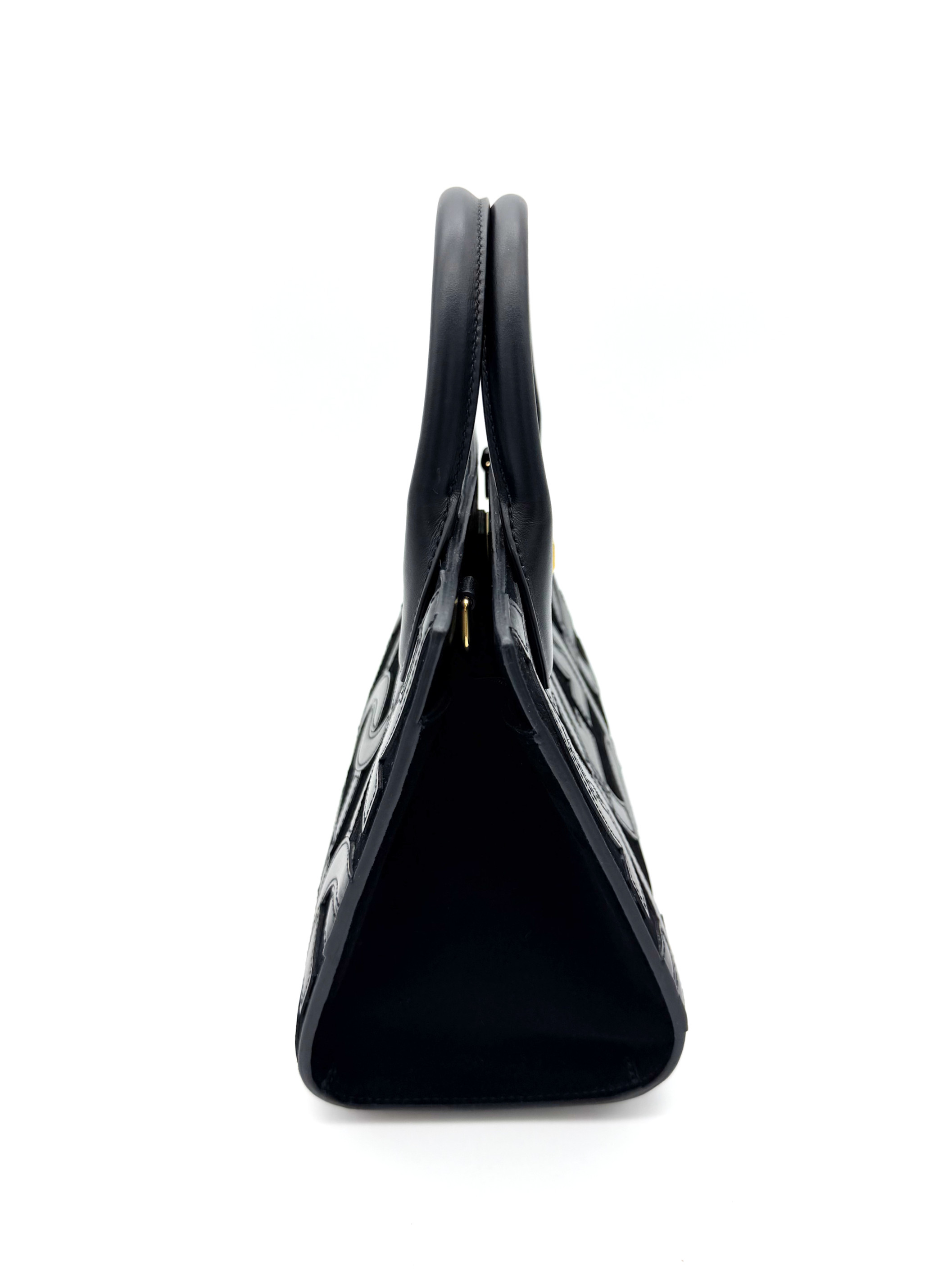 Salvatore Ferragamo Macro Gancini Intarsia Studio Box Bag image 4