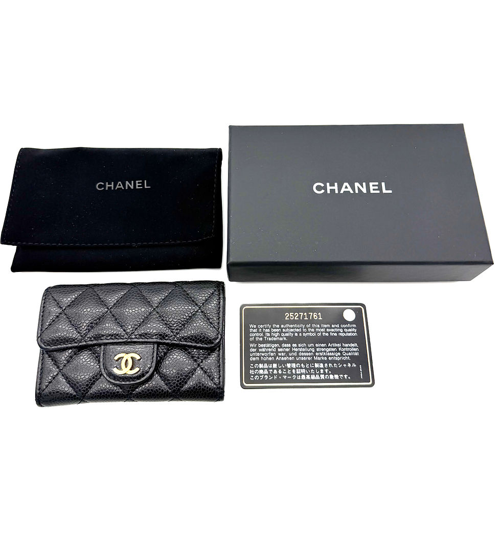 Thumbnail: Chanel Classic Flap Card Holder Wallet Black Caviar