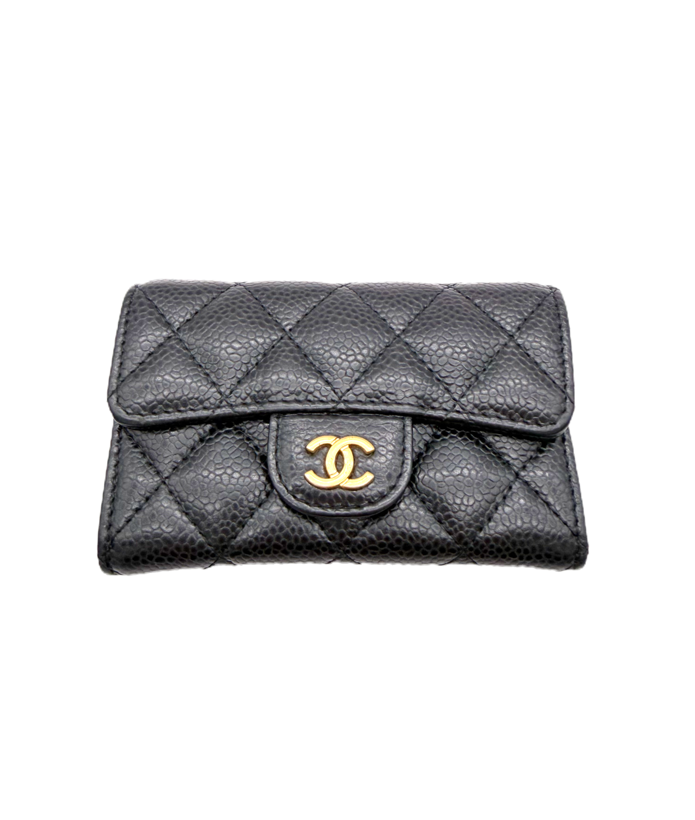 Chanel Classic Flap Card Holder Wallet Black Caviar — pre-loved Chanel at The Handbag Room Australia