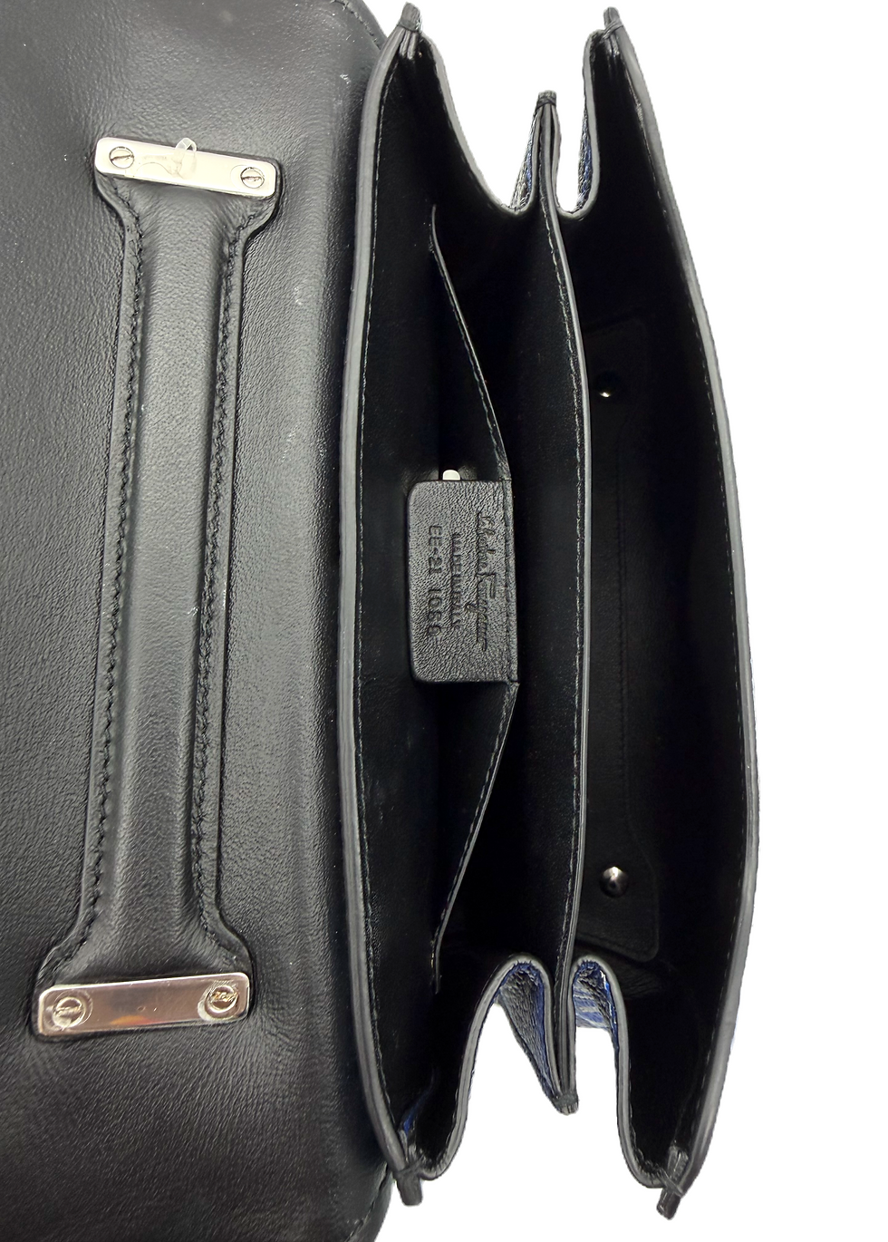 Thumbnail: Salvatore Ferragamo Floral Print Calfskin Flap Bag – Blue Floral