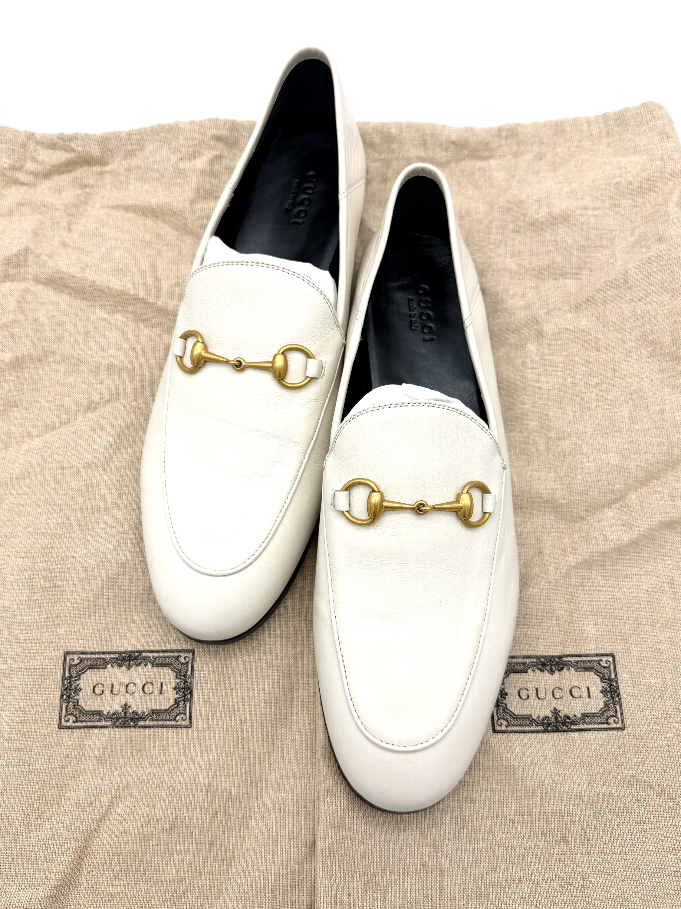 Gucci White Horsebit Loafers (Size 40.5) image 5