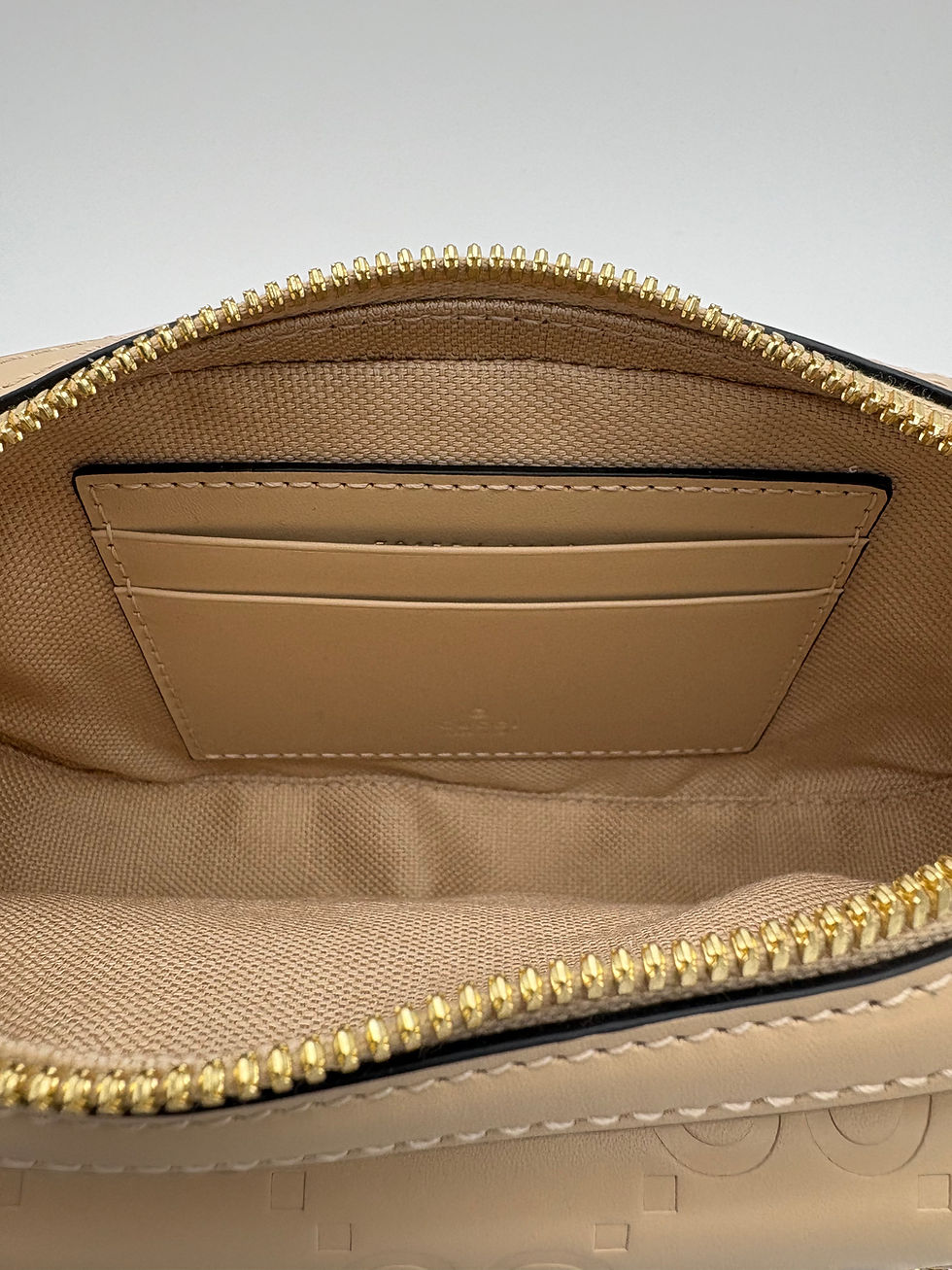 Thumbnail: Gucci Calfskin GG Super Mini Shoulder Bag Beige