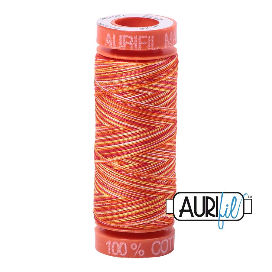 Thumbnail: Aurifil Cotton Thread - 4657 Tramonto a Zoagli Variegated