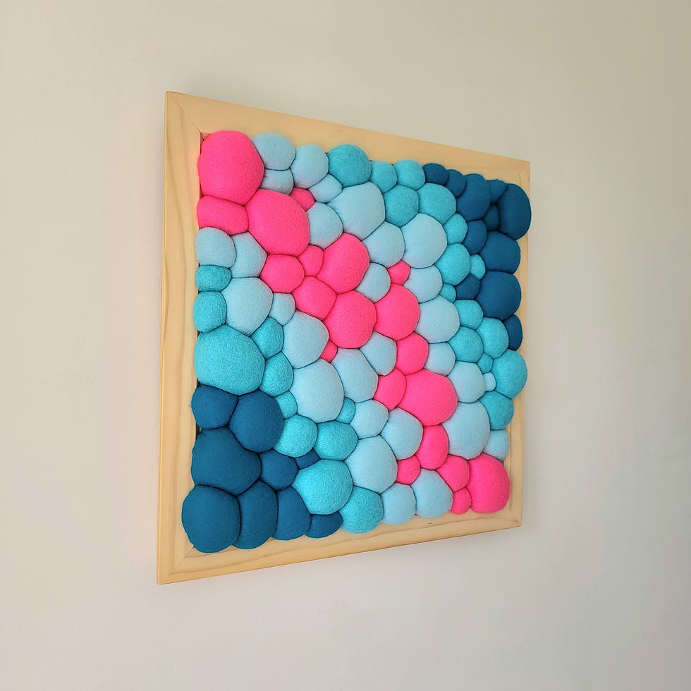 Thumbnail: FELT BLOB WALL ART - neon flash
