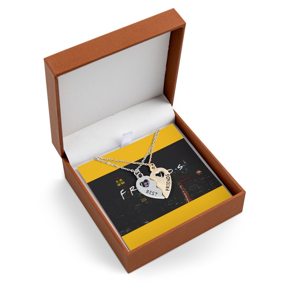 Thumbnail: BFF Half Heart Necklace Set