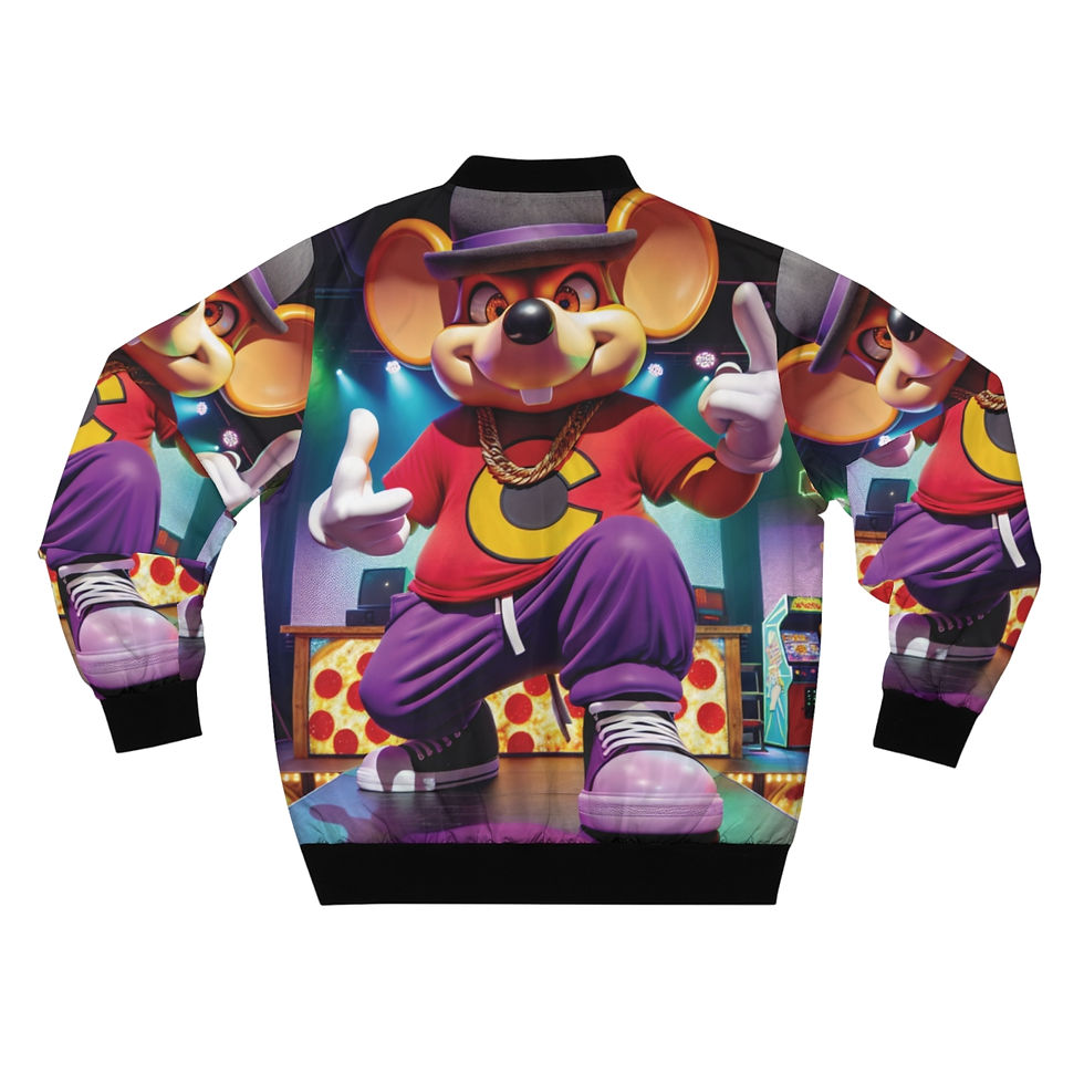 Thumbnail: Gangster Chuck E Chesse  Men's Bomber Jacket (AOP)