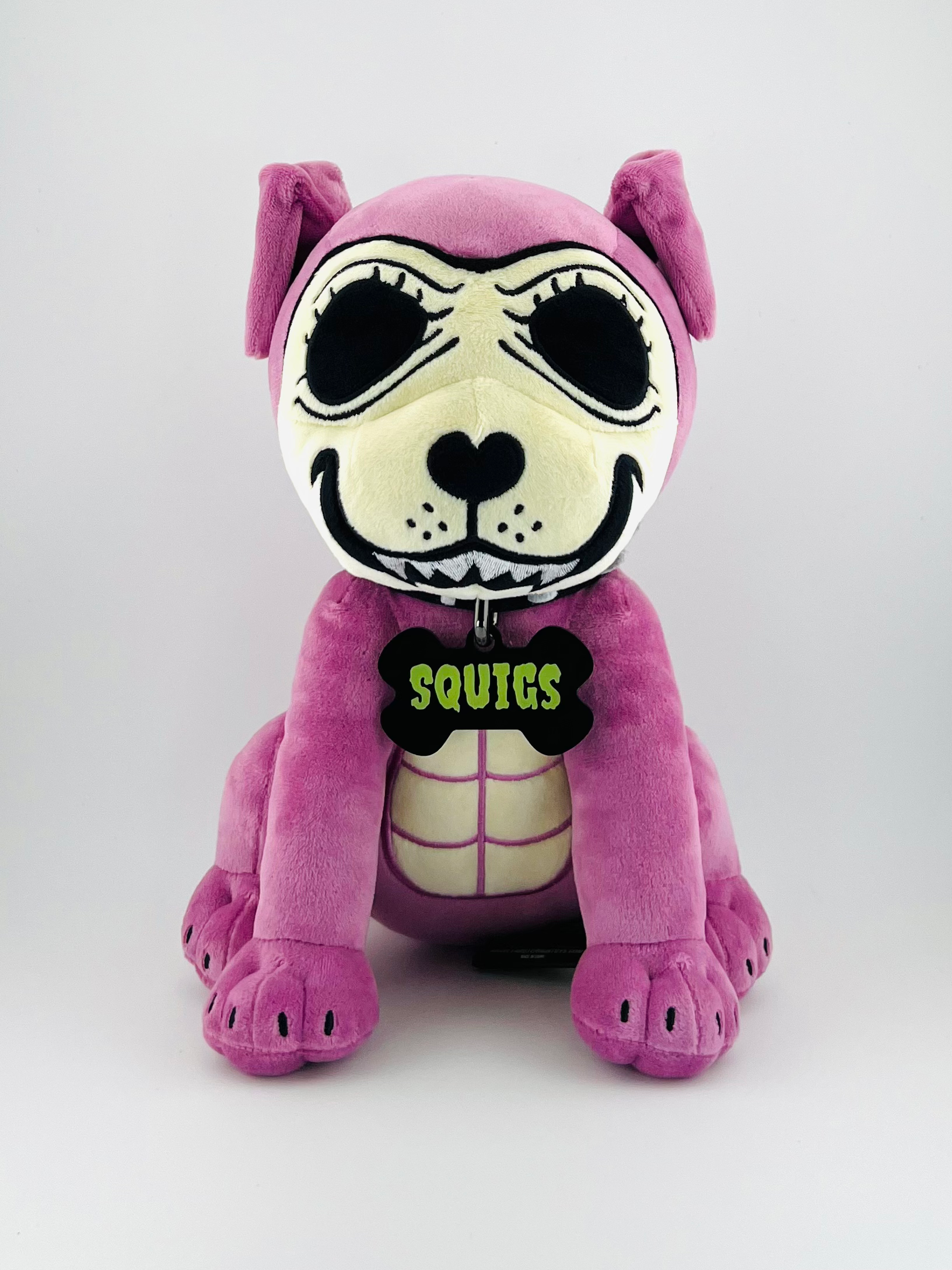 Purple Zombie Dog Plushie Front View