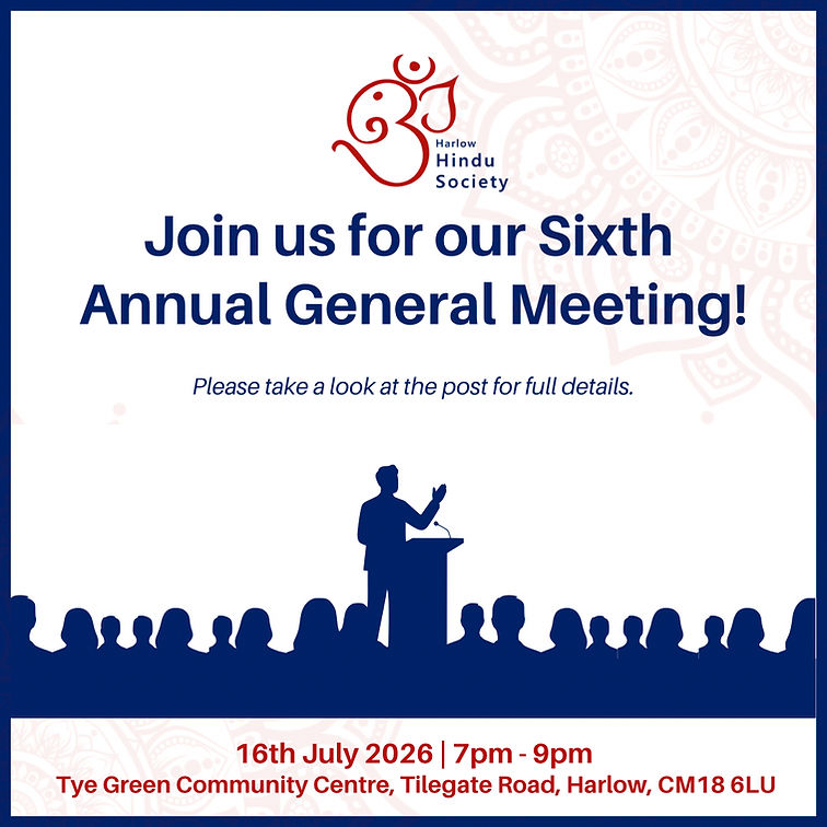 Harlow Hindu Society’s 2026 AGM