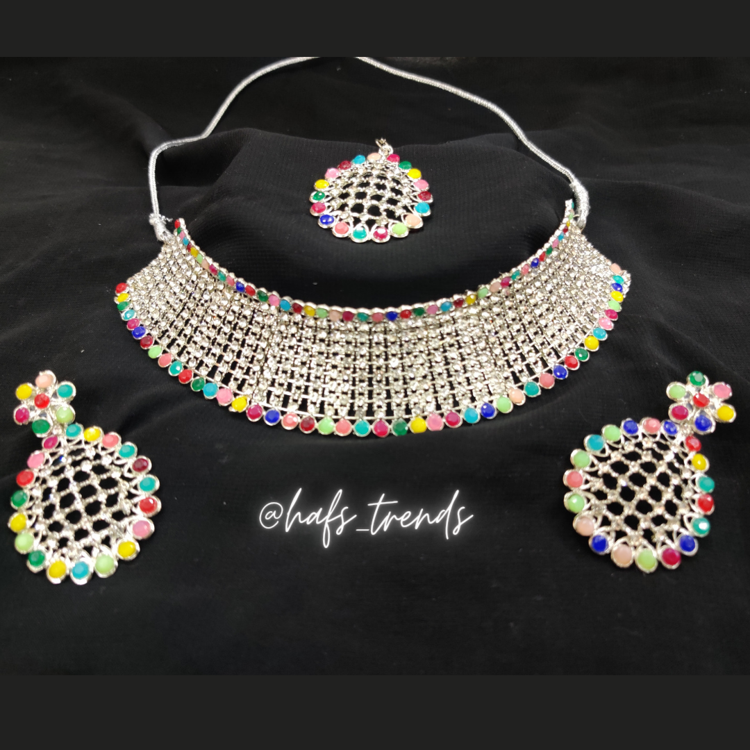 Multi colour choker set