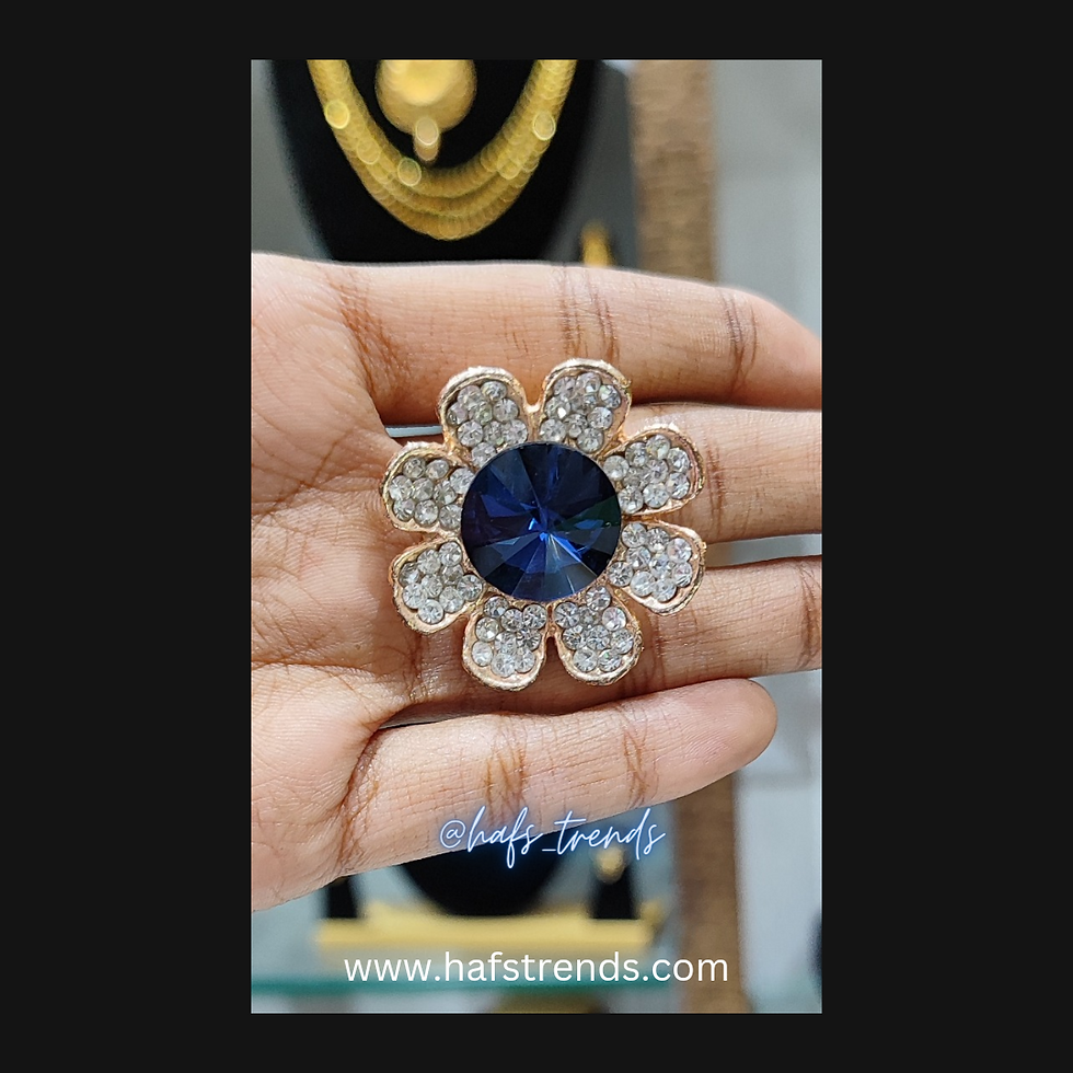 Thumbnail: Fancy flower adjustable finger ring