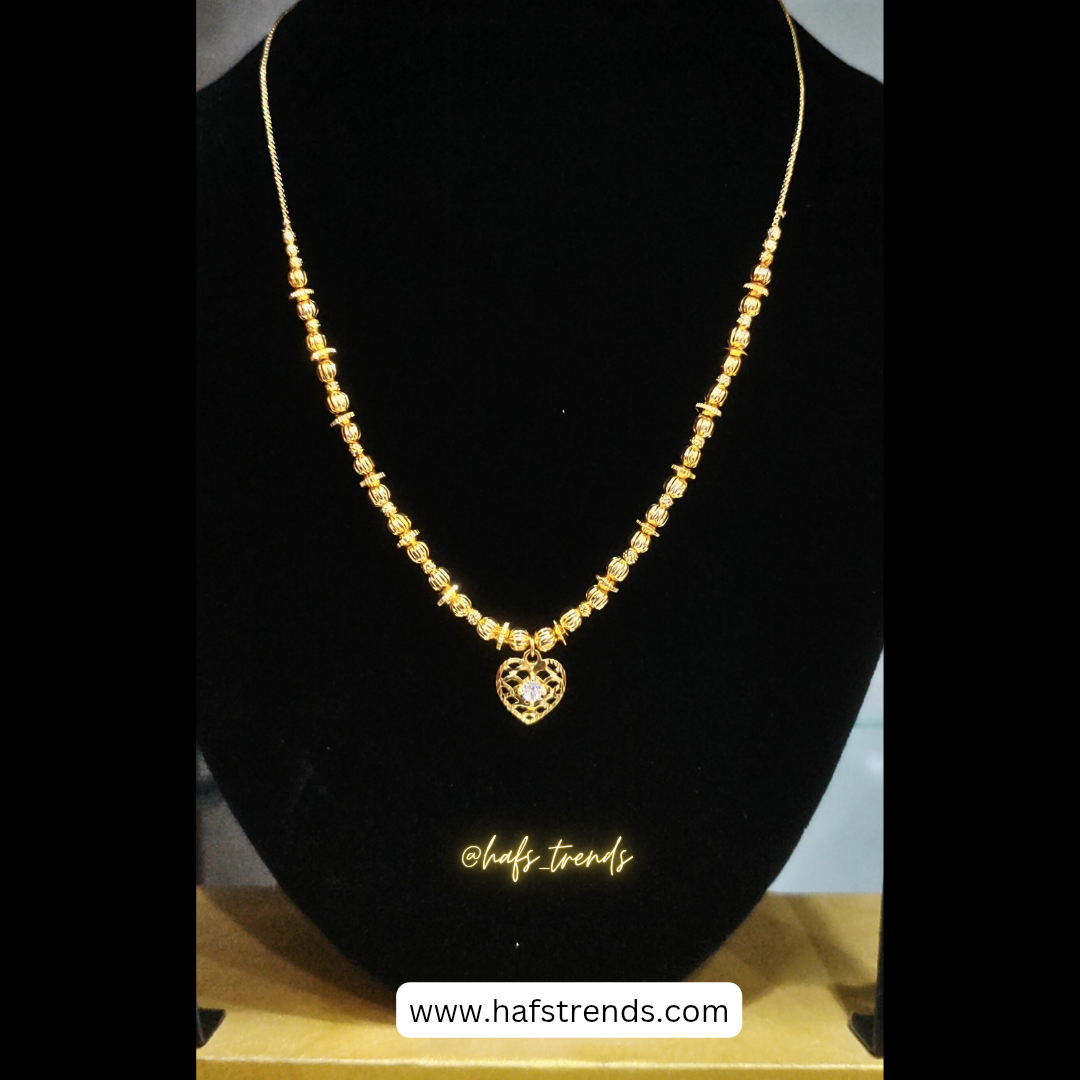 Heart pendant ball short chain