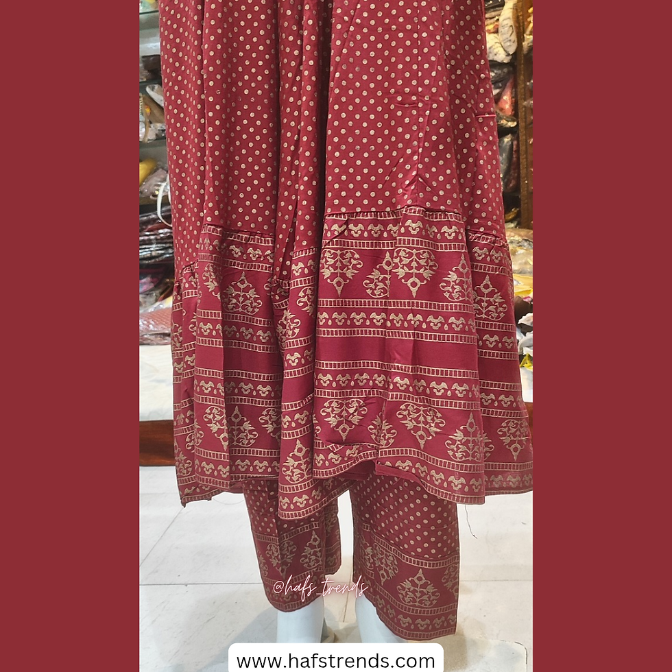 Thumbnail: Cotton embroidered anarkali set