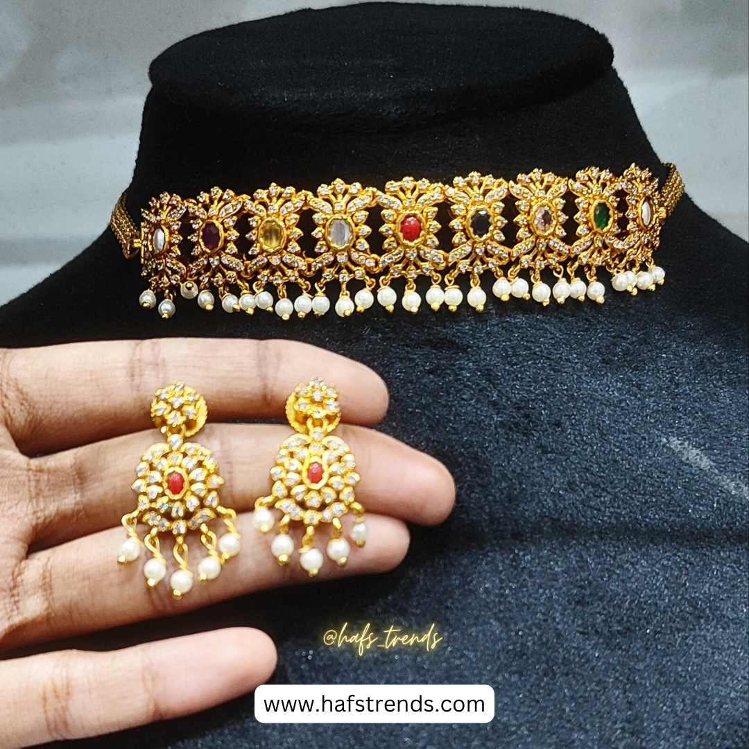 Navaratinam choker set