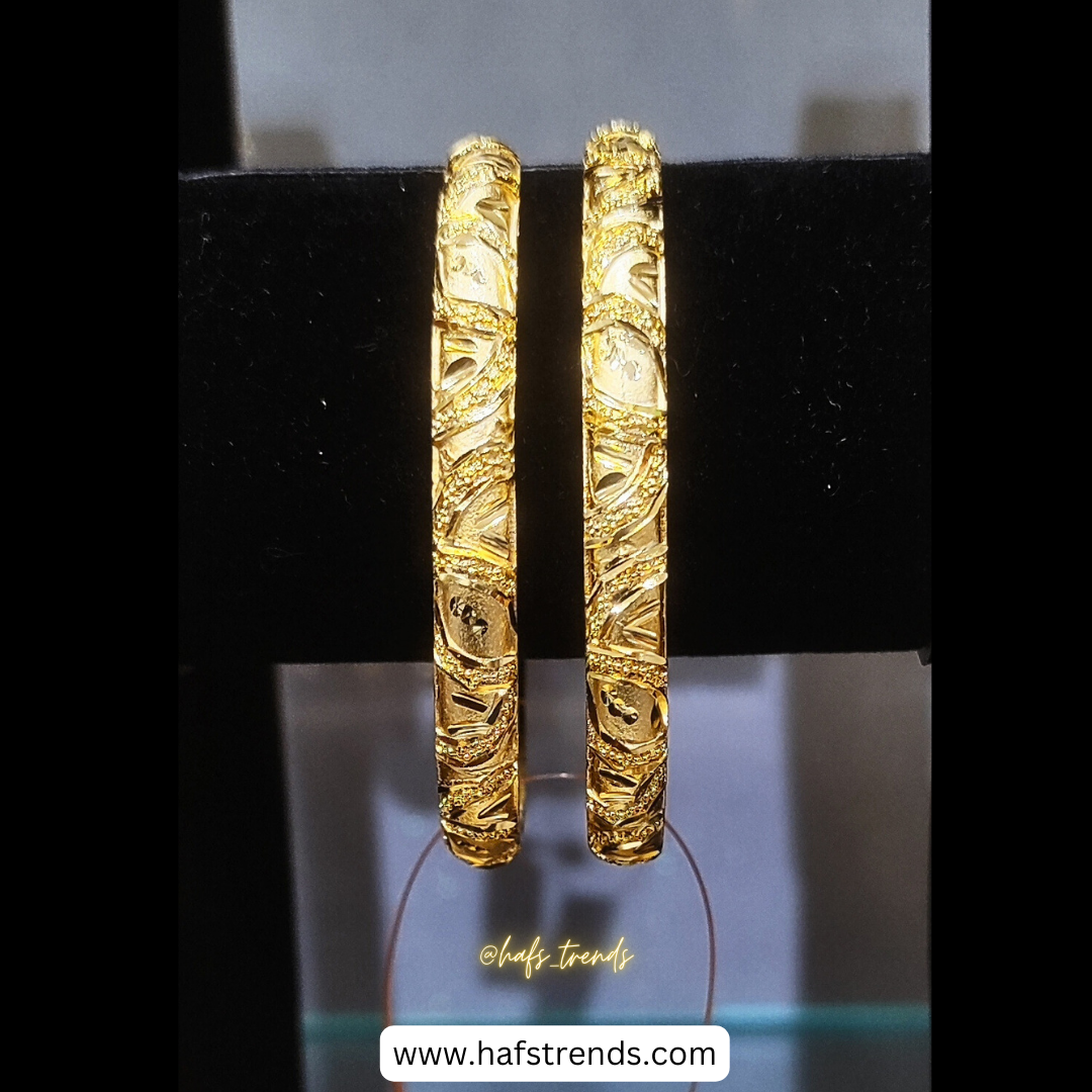 Gold plated bangles