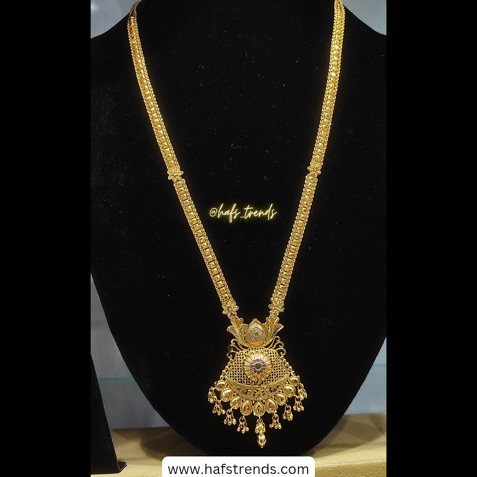 Thumbnail: Gold plated ruby stone haaram