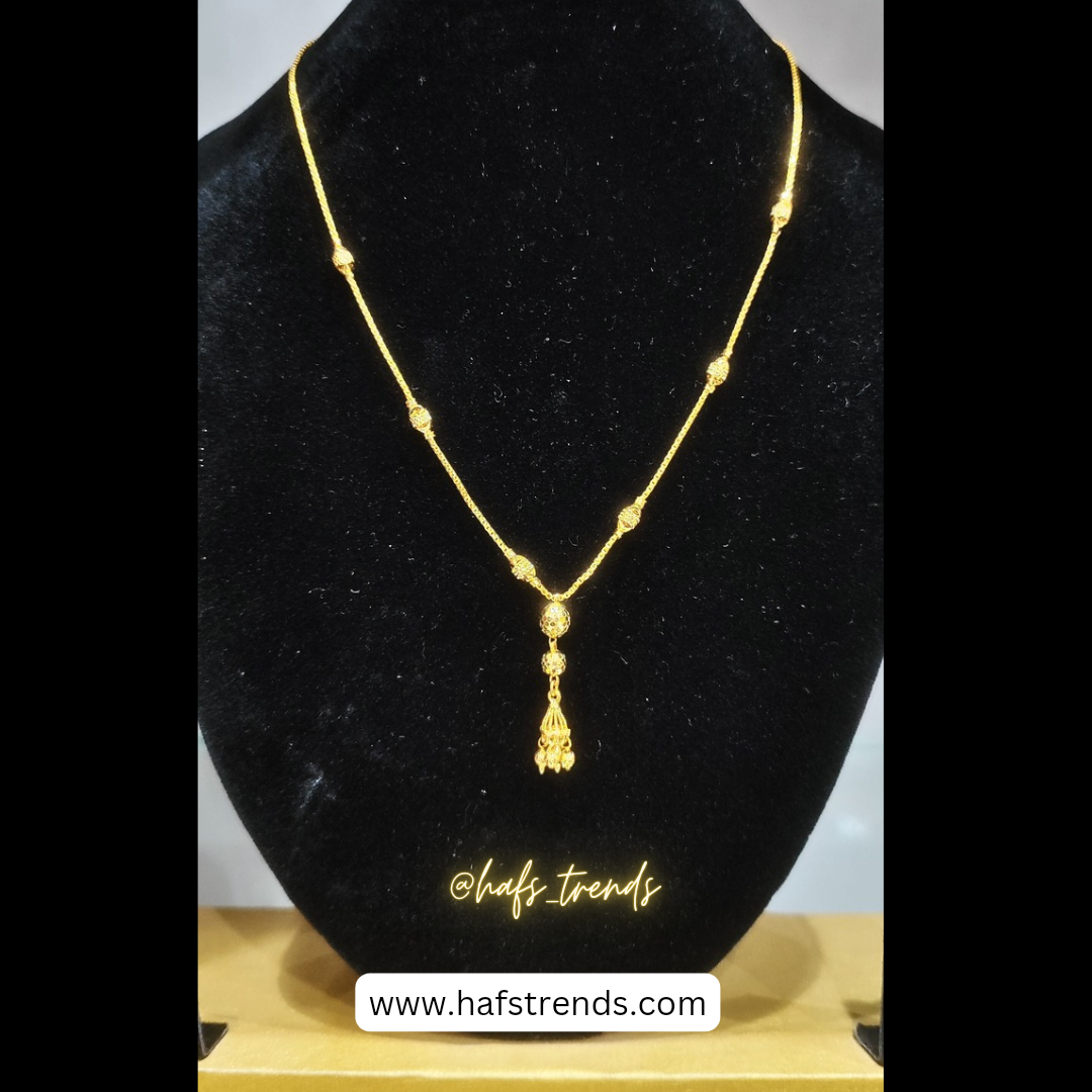 Gold covering ball short chain