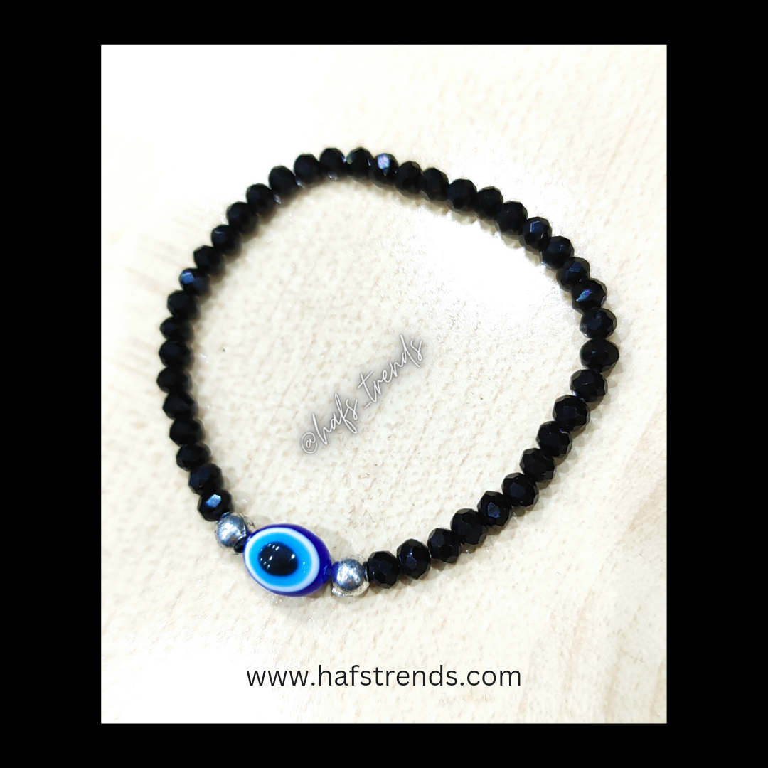 Evil eye crystal elastic bracelet
