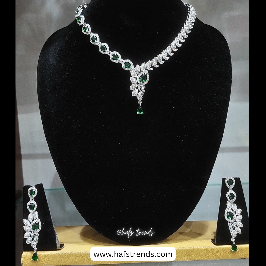 Designer American diamond neckset