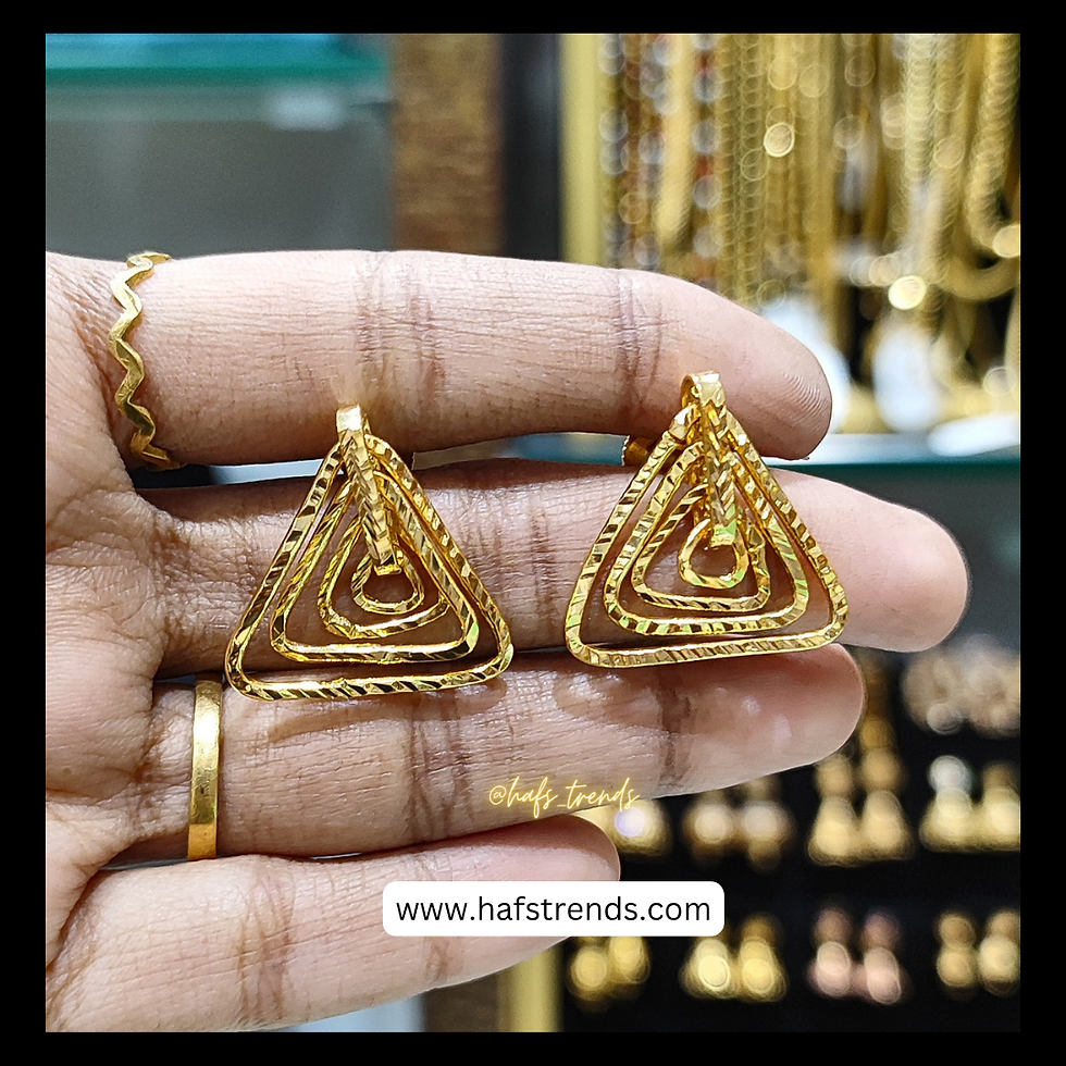 Thumbnail: 2 in 1 triangle earrings