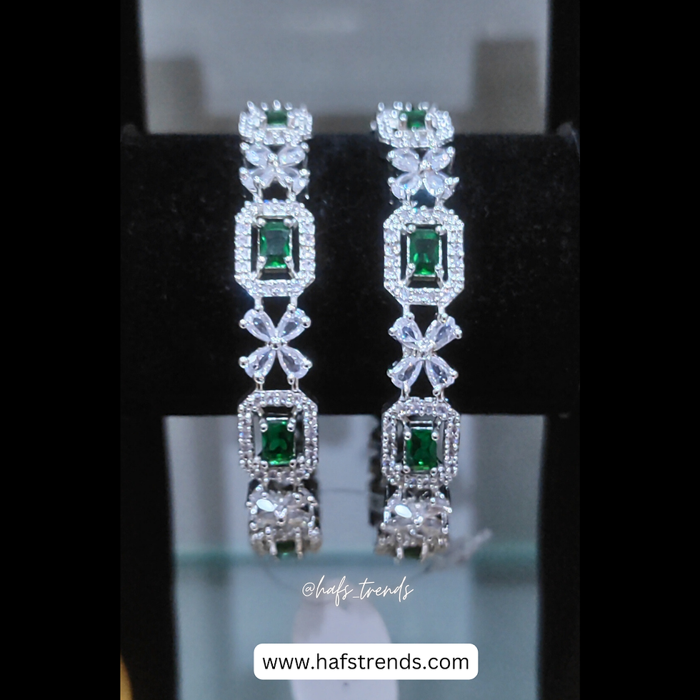 Emerald green AD bangles