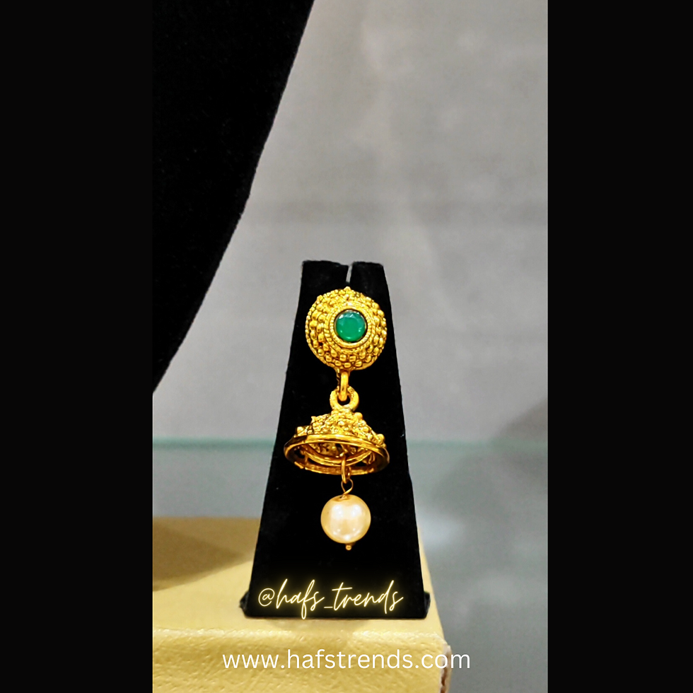 Thumbnail: White beads Matte lakshmi dollar chain set