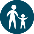 Icon: Parent holding child's hand.