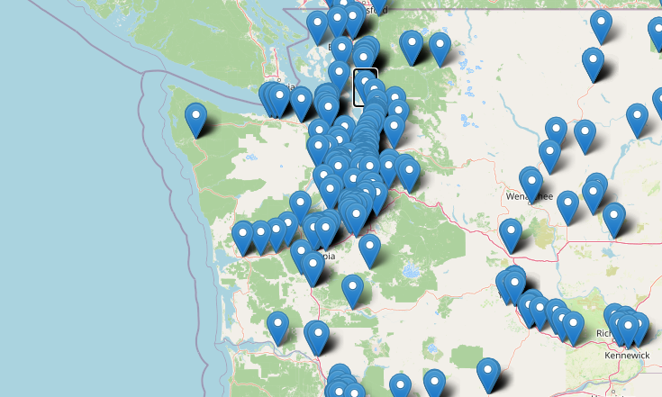 preview image of Washington naloxone finder map