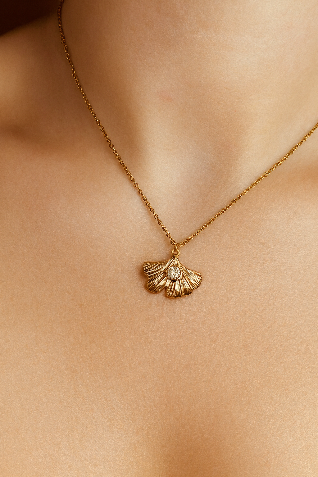 Collier en acier inoxydable doré Oranïs Jewelry