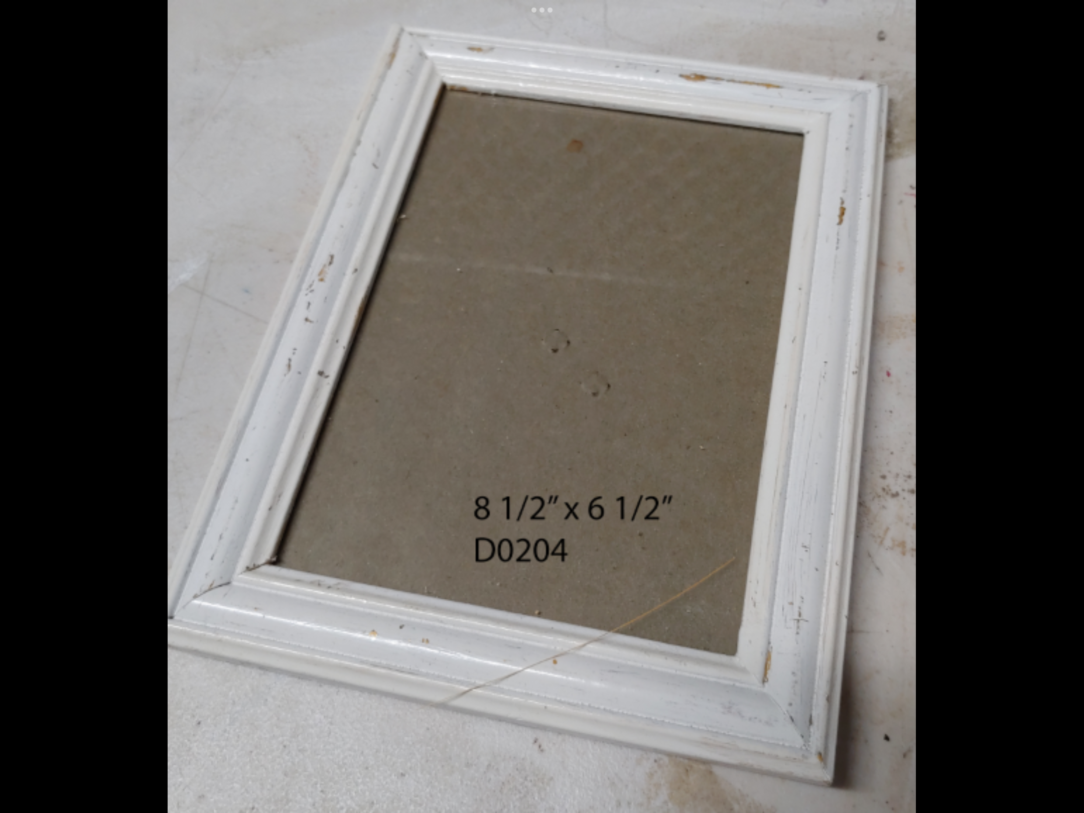 [D0204]White rustic frame
