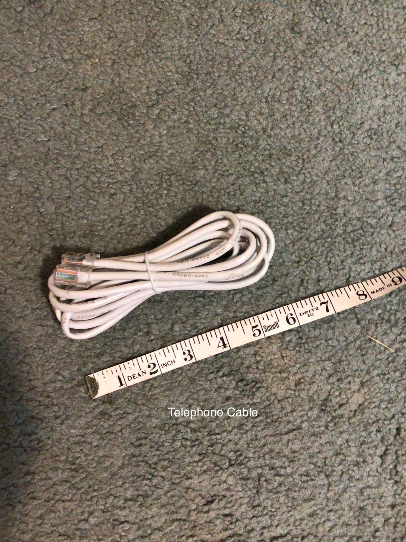 White Telephone Cable [E0033]