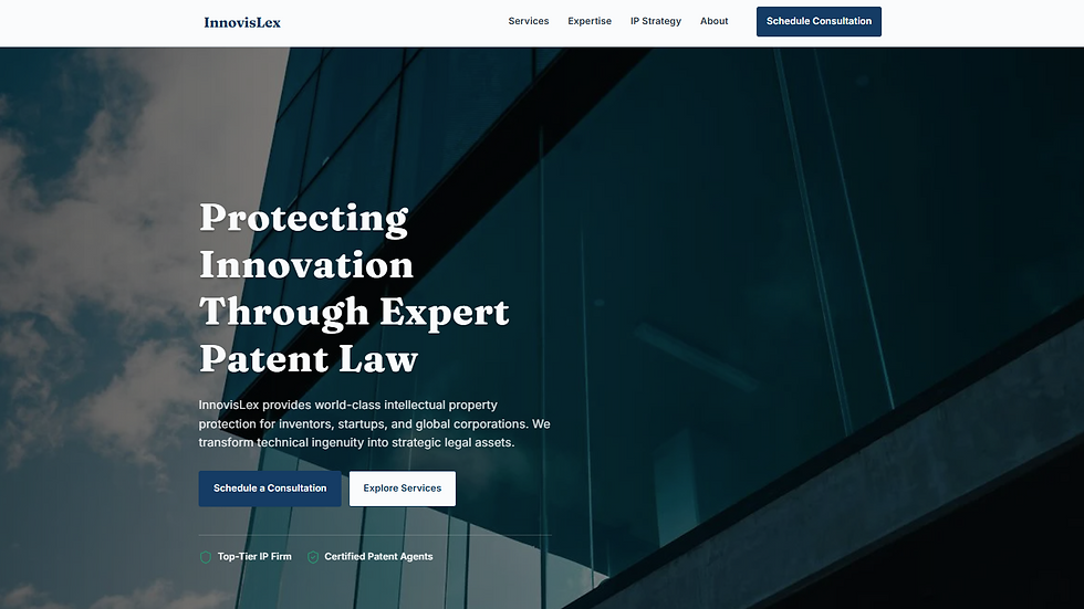 Here’s a professional and structured set of website requirements for a Patent Law Firm, tailored to highlight technical expertise, innovation, and legal credibility.