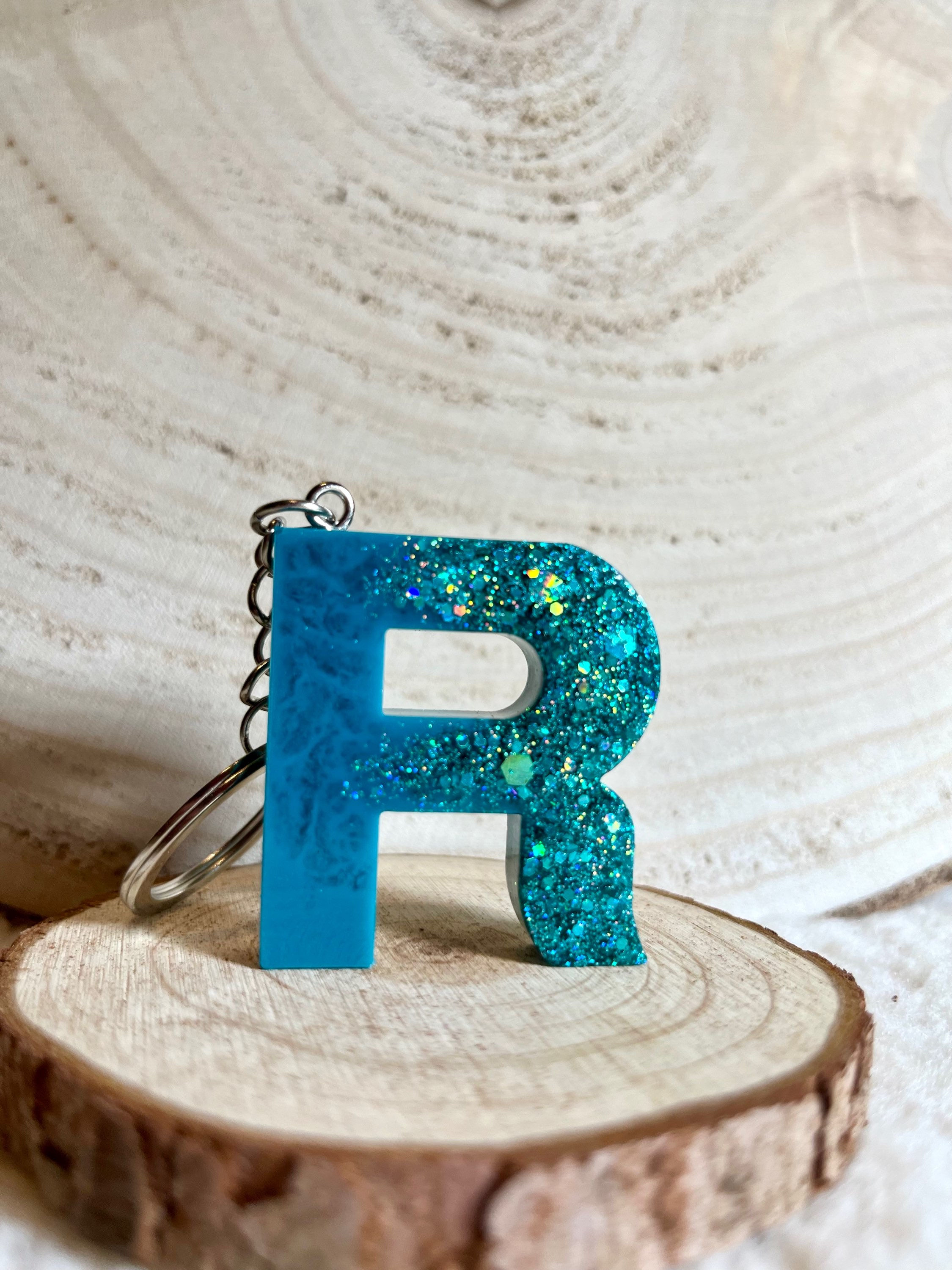 Schlüsselanhänger Buchstabe Glossy | 4 cm | personalisierbar
